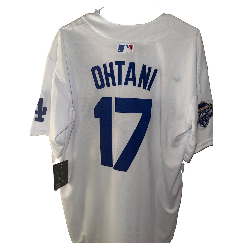 Shohei Ohtani #17 Dodgers Nike 2025 World Series Champions Jersey L NWT White